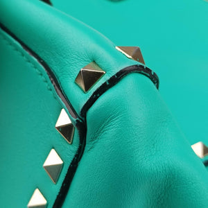 Pre-owned Valentino Rockstud Blue leather shoulderbag | stylenewstar