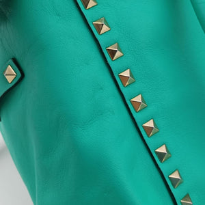 Pre-owned Valentino Rockstud Blue leather shoulderbag | stylenewstar