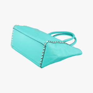 Pre-owned Valentino Rockstud Blue leather shoulderbag | stylenewstar