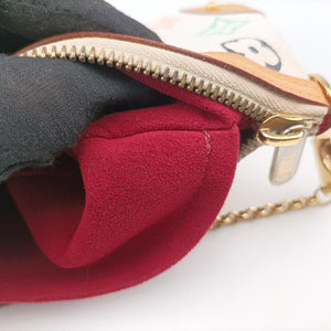 Pre-owned Louis Vuitton Pochette Mira MM Pouch white Monogram Multicolor M60096 handbag | stylenewstar