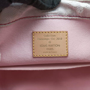 Pre-owned Louis Vuitton Sunshine Rose×multicolor Monogram Denim M93183 shoulderbag | stylenewstar