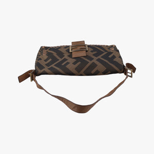 Pre-owned Fendi Mamma Bucket Brown canvas× Leather 8BT137 shoulderbag | stylenewstar