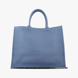 Pre-owned Christian Dior Book Tote Bag Blue leather handbag | stylenewstar