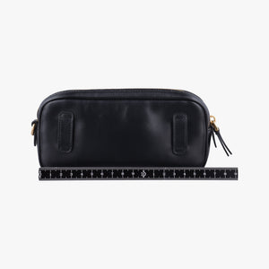 Pre-owned Miu Miu logo Black leather bum bag/waist bag | stylenewstar