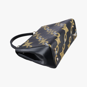 Pre-owned Louis Vuitton Chain Flower Cluny MM BLACK Epi M42488 shoulderbag | stylenewstar
