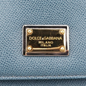 Pre-owned Dolce & Gabbana SICILY Blue Leather shoulderbag | stylenewstar