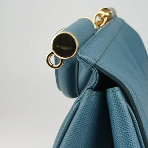 Pre-owned Dolce & Gabbana SICILY Blue Leather shoulderbag | stylenewstar