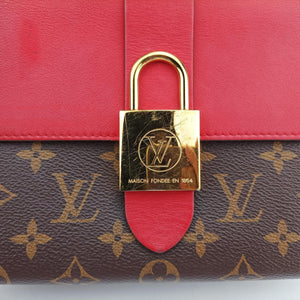 Pre-owned Louis Vuitton Locky BB Monogram/Brown×Coqulicot Monogram canvas×calf leather M44322 shoulderbag | stylenewstar