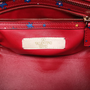 Vintage Valentino Rockstud Red Multi Calfskin shoulderbag | stylenewstar