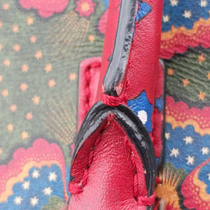 Vintage Valentino Rockstud Red Multi Calfskin shoulderbag | stylenewstar