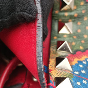 Vintage Valentino Rockstud Red Multi Calfskin shoulderbag | stylenewstar