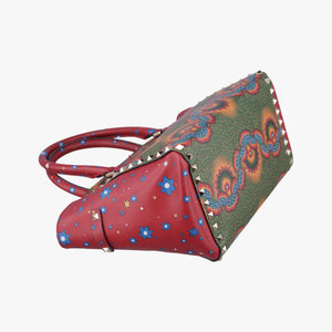 Vintage Valentino Rockstud Red Multi Calfskin shoulderbag | stylenewstar
