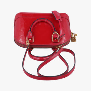 Pre-owned Louis Vuitton Alma BB pomme d'amour Vernis M91606 shoulderbag | stylenewstar