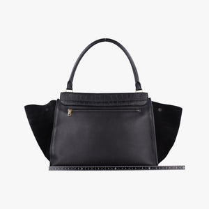 Vintage Celine Trapeze Black Suede×leather handbag | stylenewstar