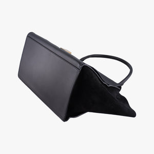 Vintage Celine Trapeze Black Suede×leather handbag | stylenewstar