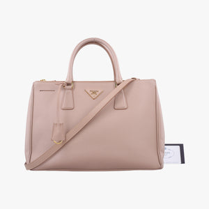 Pre-owned Prada Galleria Pink SAFFIANO Leather BN1801 shoulderbag | stylenewstar