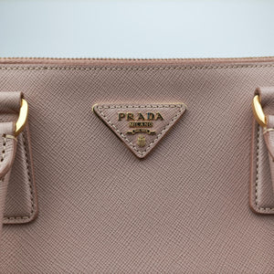 Pre-owned Prada Galleria Pink SAFFIANO Leather BN1801 shoulderbag | stylenewstar