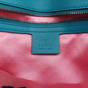 Pre-owned Gucci GG Marmont Blue velour 443497 shoulderbag | stylenewstar