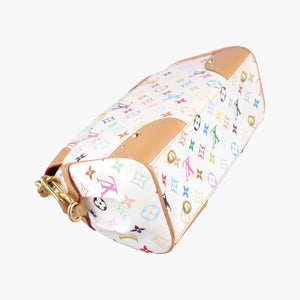 Pre-owned Louis Vuitton BEVERLY MM White Monogram Multicolor M40203 handbag | stylenewstar