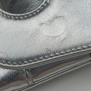 Pre-owned Christian Dior Dior double Medium Silver Leather shoulderbag | stylenewstar