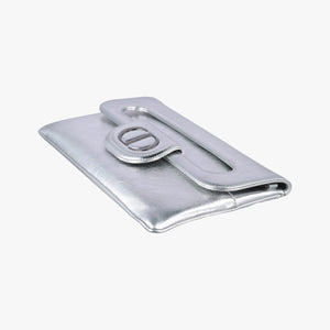 Pre-owned Christian Dior Dior double Medium Silver Leather shoulderbag | stylenewstar