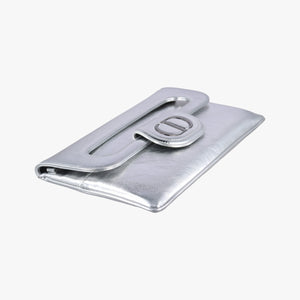 Pre-owned Christian Dior Dior double Medium Silver Leather shoulderbag | stylenewstar
