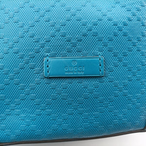 Pre-owned Gucci Bright Diamante Bucket Blue Leather 354229 shoulderbag | stylenewstar
