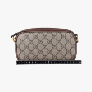 Pre-owned Gucci Ophidia Beige×red×green PVC coated canvas×Leather 598664 shoulderbag | stylenewstar