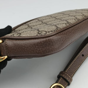 Pre-owned Gucci Ophidia Beige×red×green PVC coated canvas×Leather 598664 shoulderbag | stylenewstar