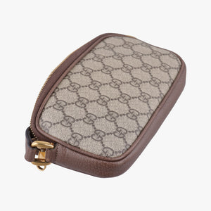 Pre-owned Gucci Ophidia Beige×red×green PVC coated canvas×Leather 598664 shoulderbag | stylenewstar