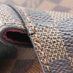 Pre-owned Louis Vuitton BOND STREET EBENE×bordeaux Damier Canvas aTaurillon leather N64416 shoulderbag | stylenewstar