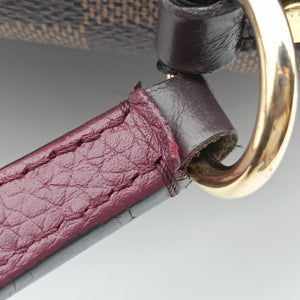 Pre-owned Louis Vuitton BOND STREET EBENE×bordeaux Damier Canvas aTaurillon leather N64416 shoulderbag | stylenewstar