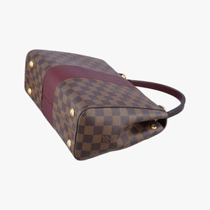 Pre-owned Louis Vuitton BOND STREET EBENE×bordeaux Damier Canvas aTaurillon leather N64416 shoulderbag | stylenewstar