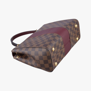 Pre-owned Louis Vuitton BOND STREET EBENE×bordeaux Damier Canvas aTaurillon leather N64416 shoulderbag | stylenewstar