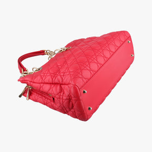 Pre-owned Christian Dior Cannage Dior Soft Shopping Red lambskin handbag | stylenewstar