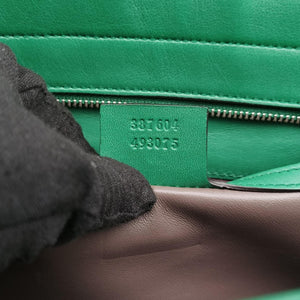 Pre-owned Gucci Interlocking G Green Leather 387604 shoulderbag | stylenewstar