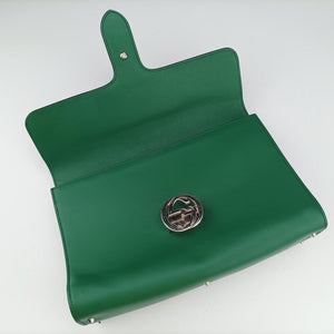 Pre-owned Gucci Interlocking G Green Leather 387604 shoulderbag | stylenewstar