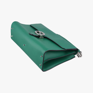 Pre-owned Gucci Interlocking G Green Leather 387604 shoulderbag | stylenewstar