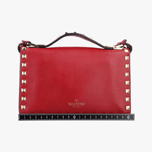 Pre-owned Valentino ROCKSTUD Red Leather shoulderbag | stylenewstar