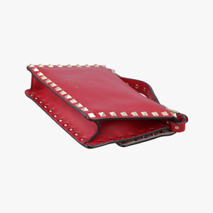 Pre-owned Valentino ROCKSTUD Red Leather shoulderbag | stylenewstar