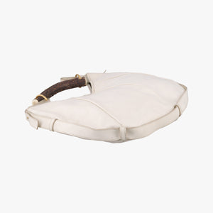 Pre-owned Yves Saint Laurent Mombasa White Leather 484514 handbag | stylenewstar
