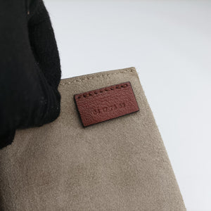 Vintage Chloe Small Pixie Round Top Brown × Bordeaux Leather×Suede shoulderbag | stylenewstar