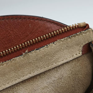 Vintage Chloe Small Pixie Round Top Brown × Bordeaux Leather×Suede shoulderbag | stylenewstar