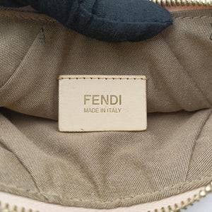 Pre-owned Fendi Zucchino Studded Pink canvas 8BR594 handbag | stylenewstar