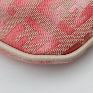 Pre-owned Fendi Zucchino Studded Pink canvas 8BR594 handbag | stylenewstar