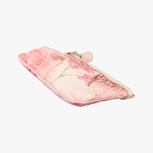 Pre-owned Fendi Zucchino Studded Pink canvas 8BR594 handbag | stylenewstar