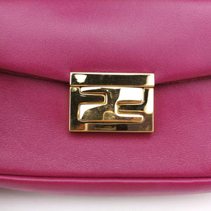 Pre-owned Fendi Mini Be Baguette Rose Leather 8M0315 shoulderbag | stylenewstar