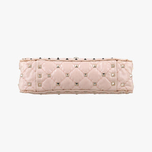 Pre-owned Valentino Rockstud spikes Pink pvc vinyl shoulderbag | stylenewstar