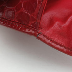 Pre-owned Christian Dior Croc Red Leather handbag | stylenewstar