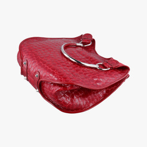 Pre-owned Christian Dior Croc Red Leather handbag | stylenewstar